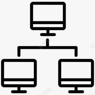 系统集成计算机连接图标